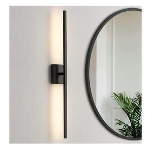 30" Brushed Black LED Bathroom Vanity Light Fixture Horizontal or Vertical